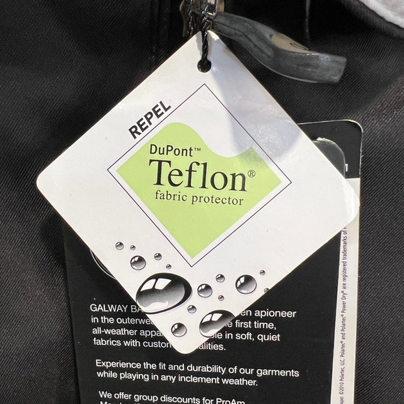 NWT Galway Bay Polartec Power Dry 1/2 Zip Golf Shirt Black White Size Medium - Picture 8 of 15